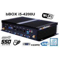 bBOX i5-4200U v.2 - Passively cooled industrial computer 4x LAN, 6x COM