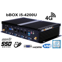 bBOX i5-4200U v.6 - Waterproof Industrial PC with 4G LTE technology and 256 GB SSD disk
