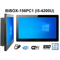 BiBOX-156PC1 (i5-4200U) v.4 - 15 inch IP65 resistant touch panel for erscreen, industrial computer, SSD expansion, 8 GB RAM