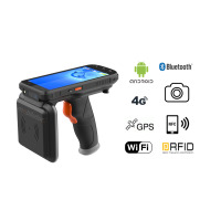 MobiPad XX-B6 v.3 - Industrial collector-inventory in the form of a gun with the standard IP65 (Android 10 System) and NFC + 4G LTE + Bluetooth + WiFi with UHF reader (range up to 17m) 
