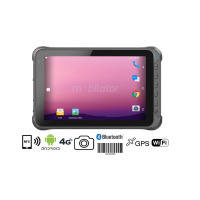 Rugged 10 inch industrial tablet (IP65 + MIL-STD-810G) with NFC, 4GB RAM, 64GB ROM, Bluetooth 4.1, NFC and 1D Honeywell code scanner - Emdoor Q15P v.2 