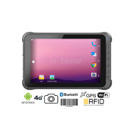 Pyłoodporny 10-calowy tablet z czytnikiem kodów kreskowych 1D Honeywell oraz UHF RFID, normami IP65 + MIL-STD-810G, pamięcią 4GB RAM, 64GB ROM, BT4.1 - Emdoor Q15P v.6