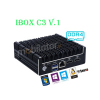 IBOX C3 v.1 - BAREBONE Wytrzymały miniPC z procesorem Intel Celeron, złączami 4x USB 2.0, 2x USB 3.0, 1x RJ-45 COM oraz 2x RJ-45 LAN