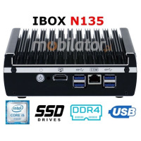 IBOX N135 v.2 - Industrial miniPC with 4GB RAM, 64GB SSD disk and USB ports, LAN