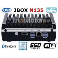 IBOX N135 v.12 - Przemysłowy miniPC z portami 4x USB 3.0, 1x DC, modułem WiFi i BT, 16GB RAM oraz 512GB SSD