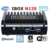 IBOX N135 v.14 - MiniPC z WiFi, BT, procesorem Intel Core i5, wejściami USB, LAN, RJ-45 COM oraz modułem WiFi z Bluetooth