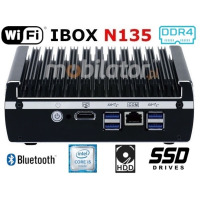 IBOX N135 v.10 - Industrial miniPC with 8GB RAM, Intel Core processor, USB 3.0 and USB 2.0 connectors and DP, 1TB HDD and 512GB SSD disks