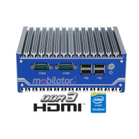 IBOX N114 v.2 - Wykonany z aluminium miniPC pamięcią 4GB RAM oraz dyskiem MSATA 64GB SSD, z wejściami RS485, HDMI, RS232, USB 2.0