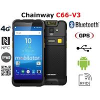 Chainway C66-V3 v.10 - Wielofunkcyjny 5.5 calowy kolektor danych dla sklepu z ochroną Gorilla Glass, skanerami UHF RFID i kodów kreskowych 2D