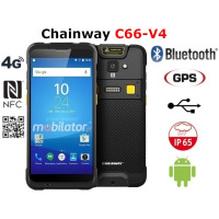 Fall-proof data terminal, IP65, 13Mpx camera, Bluetooth 4.2, GPS, with 2D barcode scanner - Chainway C66-V4 v.2