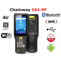 Chainway C61-PF v.1 - Poręczny kolektor danych dla sklepu z pamięcią 4GB RAM i 64GB ROM, modułem NFC, klawiaturą oraz pojemną baterią