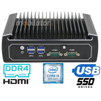 IBOX N1554 v.4 - MiniPC z aluminiową obudową, dyskiem 256GB M.2 SSD i 16GB RAM DDR4, procesorem Intel Core i5 (4x1.60GHz)