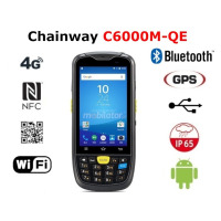 Chainway C6000M-QE v.3 - Przemysłowy terminal magazynowy ze skanerem 2D Honeywell N6603, 3GB RAM i 32GB ROM, modułem NFC i GPS, odporny na upadki z 2m