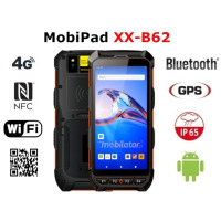 MobiPad XX-B62 v.10 - Industrial data inventory with a 2D code scanner (Zebra SE4710) - with IP65 resistance standard and NFC + 4G LTE + Bluetooth + WiFi (4GB + 64GB)