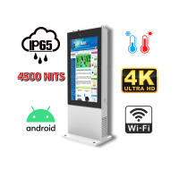 NoMobi Trex 43 v.3.1 - Robust, waterproof (IP65) and comprehensive standing totem, outdoor with a very bright (4500nits) 4K LCD screen, 4G remote control system and heating module (approx. 25 days) delivery by train)