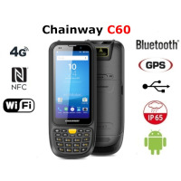 Chainway C60 v.1 - Dla Kobiet - terminal danych z modułem NFC, z normą odporności IP65, pamięcią 3GB RAM oraz 32GB ROM (upadek 1.5m)
