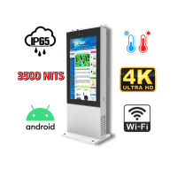 NoMobi Trex 43 v.7.1 - reinforced outdoor (IP65 standard) standing totem with a 43-inch display, delivery by sea (approx. 2.5 months), Android system, protected screen and heating