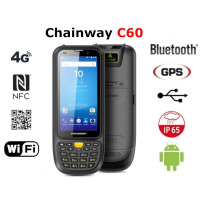 Chainway C60 v.2 - Specially developed for FEMALE hands data terminal with 4 inch screen, IP65, 13Mpx camera, Bluetooth 4.2, with 2D barcode scanner
