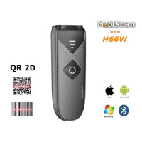MobiScan H66W - mobilny skaner kodów kreskowych i QR (1D/2D - CMOS) - do łączenia ze smartfonem, tabletem, laptopem, komputerem stacjonarnym - połączenie poprzez: kabel USB, Bluetooth i radiowo (2.4GHz)