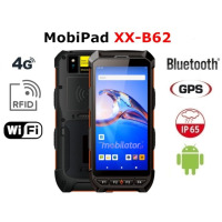 MobiPad XX-B62 v.11 - wytrzymały na upadki kolektor danych z 4GB RAM + 64GB ROM, IP65 i RFID 125 KHz i 134.2 KHz (FDX and HDX) + Bluetooth + WiFi
