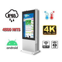 NoMobi Trex 55 v.13.1 - przemysłowy totem wolnostojący - widoczny w słońcu 55-cio calowy wyświetlacz 4500 nitów i rozdzielczość 4K, system grzewczy i dostawa samolotem (14 dni)