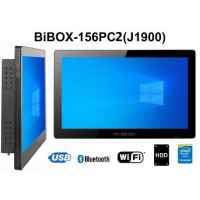 BiBOX-156PC2 (J1900) v.3 - 15.6 cala, IP65 na front urządzenia, metalowy panel - przemysłowy komputer dotykowy - rozszerzenie SSD, 8GB RAM