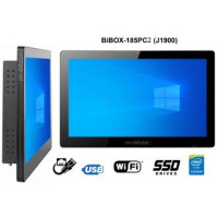 BiBOX-185PC2 (J1900) v.3 - 18,5 cala IP65, solidny panel przemysłowy - komputer dotykowy - rozszerzenie SSD, 8 GB RAM (2xLAN, 4xUSB)