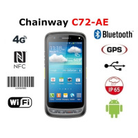 Chainway C72-AE v.3 - Przystosowany dla przemysłu kolektor danych dla sklepu z Androidem 11.0, skanerem 1D Zebra SE965, 3GB RAM i 32GB ROM