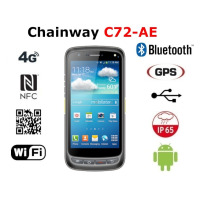 Chainway C72-AE v.5 - Terminal danych z wytrzymałą obudową, Android 11.0, IP65, Gorilla Glass, czytnikiem kodów kreskowych 2D (zasięg 4m)