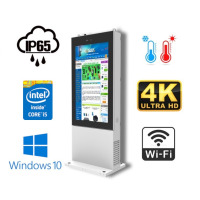 NoMobi Trex 65W v.1.1 - information totem with IP65 standard - resistant to external conditions, with a 65-inch display with a brightness of 2500 nits and 4K resolution, Windows 10 operating system (approx. 25 days delivery by train)