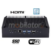 mBOX Q878GE v.2 - Przemysłowy MiniPC z procesorem Intel Core i7 8550U i SSD 256GB, Wifi