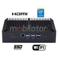 mBOX Q817GEX v.4 - Industrial MiniPC with an Intel Celeron 3865U processor and SSD 256GB, Wifi