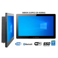 BiBOX-215PC2 (i5-4200U) v.7 - Armored industrial panel with IP65 resistance standard and WiFi with 128GB SSD disk