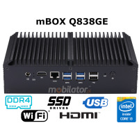mBOX - Q838GE v.2 - Przemysłowy MiniPC z 8 GB RAM i dyskiem mSata SSD 128GB oraz WiFi