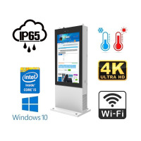 NoMobi Trex 55W v.6.1 - wytrzymały, zewnętrzny ekiosk informacyjny z 55-calowym wyświetlaczem 4K, oparty na Windows 10, wyposażony w moduł dogrzewania w ujemnych temperaturach (dostawa morska - 2,5 miesiąca)