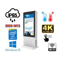 NoMobi Trex 55W v.9.1 - interactive outdoor kiosk with anti-burglary alarm, touch screen (tempered glass) 55 inches 4K with brightness 3500 nits, heating system for negative temperature (delivery by ship approx. 2.5 months)