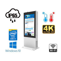 NoMobi Trex 55W v.11.1 - wolnostojący wodoodporny totem reklamowy 55 cali z ekranem 4K (system Windows 10), praca w niskich i wysokich temperaturach, z normą IP65 i dostawą lotniczą (ok. 14 dni)