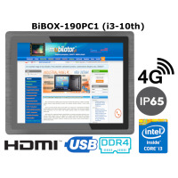 BiBOX-190PC1 (i3-10110U) v.5- Powerful panel PC with 4G connectivity, Intel Core i3, 16GB RAM, advanced SSD (512GB) and touchscreen
