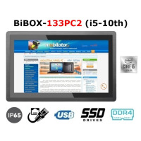 BiBOX-133PC2 (i5-10th) v.1 - Pancerny panelPC z normą odporności IP65 oraz Intel Core i5, 4 GB RAM i dyskiem SSD (2xLAN, 4xUSB)