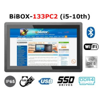 BiBOX-133PC2 (i5-10th) v.2 - Touch panel computer with 8 GB RAM, 256 GB SSD, WiFi and Bluetooth - supporting Windows 10