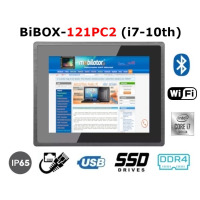 BiBOX-121PC2 (i7-10th) v.5 - Industrial panel computer for warehouse with WiFi and Bluetooth module, 16 GB RAM, touch screen, SSD (512 GB), 2xLAN
