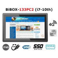 BiBOX-133PC2 (i7-10th) v.4 - Industrial touch panel, 12 inch, IP65, 4G connectivity, 16 GB RAM, 512 GB SSD, 2xLAN
