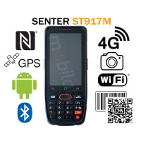 SENTER ST917M v.2 - Wytrzymały, wodoodporny i pyłoszczelny kolektor danych z 4G, NFC, BT i WIFI oraz skanerem 2D Honeywell N5703
