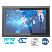 BiBOX-190WS-PC1 (i3-10110U) v.1 - Waterproof industrial panel computer with wide screen, powerful Intel Core i3 processor, 4 GB RAM, SSD disk