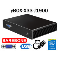 Reinforced budget small industrial computer Fanless MiniPC yBOX-X33- (6xLAN) -J1900 Barebone