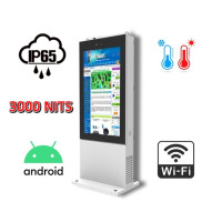 NoMobi Trex 75 v.2 - Rugged standing totem with 75 inch LCD screen, extended RAM (4GB), heating system, brightness 3000 nits and shipping by sea (approx.2.5 months)