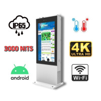 NoMobi Trex 75 v.2.1 - Extremely resistant to weather conditions 75 inch totem with 4K resolution and 3000 nits brightness, with IP65 standard and transport by sea (approx. 2.5 months)