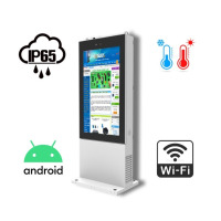 NoMobi Trex 86 v.1 - Wzmocniony wyświetlacz reklamowy do pracy na zewnątrz - z ekranem 86 cali i systemem grzewczym, oraz z dostawą morską (ok. 2,5 miesiąca)