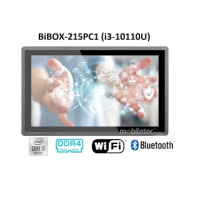 BiBOX-215PC1 (i3-10th) v.6 - Panelowy komputer z dotykowym ekranem, (praca na systemach: Windows 10 i Linux) z dyskiem SSD (512 GB), 16GB RAM oraz WiFi i Bluetooth