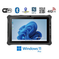 Emdoor I20J v.5 - Wstrząsoodporny tablet z WINDOWS 11 PRO, BT 5.0, NFC, 4G, 8GB RAM pamięci, 128GB ROM, złączem USB 3.0, RS232 i czytnikiem kodów 2D Honeywell